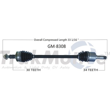 SURTRACK AXLE Cv Axle Shaft, Gm-8308 GM-8308